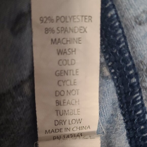 Lularoe blue background black cat green/ yellow eyes  leggings  GUC  One Size - Picture 5 of 5